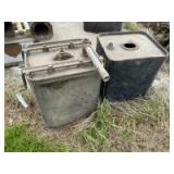 Pair of Riveted Water Tanks