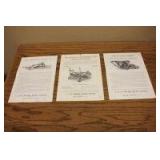 (3) Case Threshing Machine Company Spec Sheets and Reference Sheets