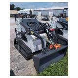 ZJG Mini Skid Steer Loader ZJ-380 (White) - 15HP