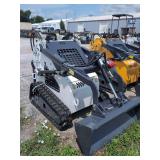 ZJG Mini Skid Steer Loader ZJ-380 (White) - 15HP