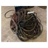 Assorted Industrial Drive Belts and Hydraulic Hoses