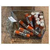 Collection of Multi-Purpose Grease Cartridges in Wire Basket