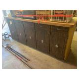Work Bench with Integrated Storage Drawers and Cabinets