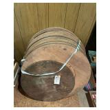 Stack of Circular Wooden Plywood Spools