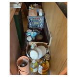 Assorted Household Storage Containers and Miscellaneous Items