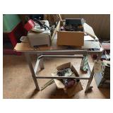Manhattan Coffee Co. Two-Burner Electric Stove with Metal Stand and Assorted Components