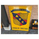 ATC Terratrac Crawler Tractors Double Sided Porcelain Sign