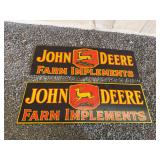 (2) John Deere Reproduction Single Sided Metal Signs