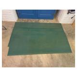 Green Textured Rubber Floor Mat 60 Inches by 24 Inches
