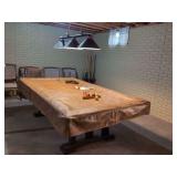 Billiard Table with Accessories and Lighting