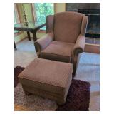 Norwalk Furniture Wingback Chair and Ottoman