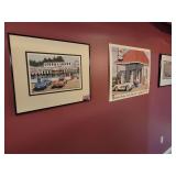 Collection of Three Framed Forrester Signed Limited Edition Automotive Prints