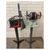 Belt Sander and Polishing Buffer on Pedestal Stands