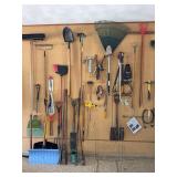 Assorted Long-Handled Garden and Utility Tools