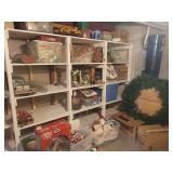 Collection of Seasonal Holiday Decor and Storage Containers