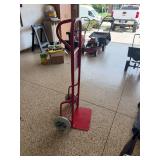 Red Metal Two-Wheel Hand Truck