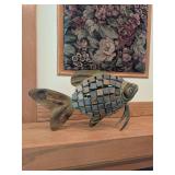 Metal and Stone Mosaic Fish Decorative Sculpture