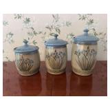 Rice Beardstown 1990 Hand-Thrown Pottery Canister Set