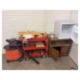 Workshop Lot: Craftsman Wet/Dry Vac, Rolling Cart, and Compact Refrigerator