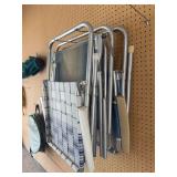 Set of Three Folding Aluminum Lawn Chairs