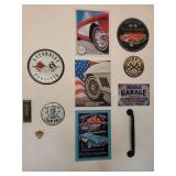 Collection of Chevrolet Corvette and Garage Themed Metal Wall Signs