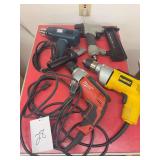 Assorted Power Tools Including Milwaukee, DeWalt, Porter-Cable, and Black & Decker