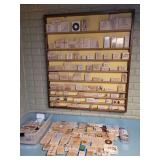 Collection of Assorted Rubber Stamps with Wooden Blocks