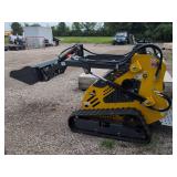 SSL60 Mini Track Skid Steer Loader with Bucket - Right Control Arm is broken and needs repaired