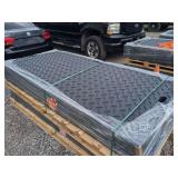 (15) 3.5 ft x 8ft x 1/2 in Pallet of Heavy-Duty Black Plastic Ground Protection Mats