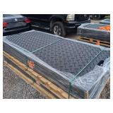 (15) 3.5 ft x 8ft x 1/2 in Pallet of Heavy-Duty Black Plastic Ground Protection Mats