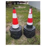 20 High-Visibility Safety Cones with Heavy Bases