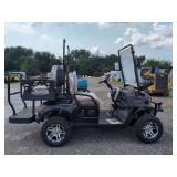 Black 4-Passenger Electric Golf Cart - Partially Built - BAD Batteries and NO Roof