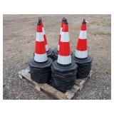 (50) High-Visibility Traffic Safety Cones 28" Tall