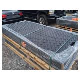 (15) 3.5 ft x 8ft x 1/2 in Pallet of Heavy-Duty Black Plastic Ground Protection Mats