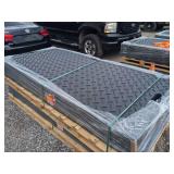 (15) 3.5 ft x 8ft x 1/2 in Pallet of Heavy-Duty Black Plastic Ground Protection Mats
