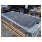 (15) 3.5 ft x 8ft x 1/2 in Pallet of Heavy-Duty Black Plastic Ground Protection Mats