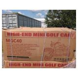 High-End Mini Golf Cart MGC40 - BLUE - 110V in Factory Box