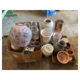 Assorted Planters, Ceramic Vessels, and Mason Jars Lot