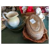 Mixed Kitchenware Lot Featuring Glassware, Teapots, and Decorative Serving Pieces