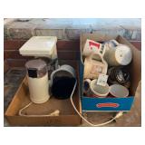 Coffee Maker, Electric Grinder, and Assorted Ceramic Mugs Lot