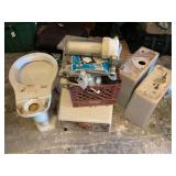 Lot of Toilet Bowls, Tanks, and Plumbing Parts