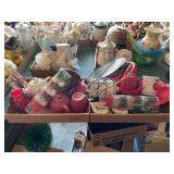 Assorted Kitchenware and Decor Lot including Glassware, Teapots, and Ceramic Fruit Accents