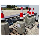 Safety Traffic Cones Fluorescent 15in x 27in 20-Pack