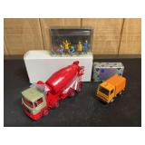 (3) 1/50 Cement Mixer, Street Sweeper, Figures