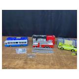 (3) 1/50 Fire Trucks + Bus