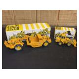 (2) 1/50 Caterpillar Scraper + Wheel Loader NIB