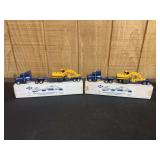 (2) 1/64 Midwest Semi with John Deere Excavator NIB Ertl