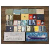 (26) Ship Playcards + Glass Trays