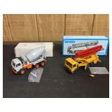 (2) 1/50 Concrete Pump Truck + Mixer Truck NIB Conrad