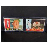 1960 Topps Baseball Cards - Lot of 2 (Al Kaline #50 & Cletis Boyer #109)